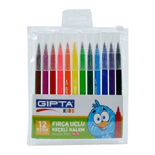Gıpta K4151 12 li Fırça Uçlu Keçeli Kalem