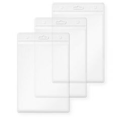 Inox 110x160 mm Dikey Büyük Yaka Kart Poşeti