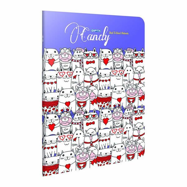 Gıpta Candy A4 80 Yaprak Çizgili Tel Dikişli Defter