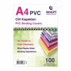 Mapi A4 160 mic 100 lü Şeffaf Pvc Cilt Kapağı