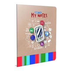 Gıpta X Notes A4 80 Yaprak Çizgili Tel Dikişli Plastik Kapaklı Defter