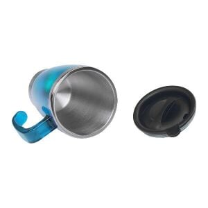 S-LINK SL-TM1981 Kulplu Paslanmaz Çelik Turkuaz Termos Kupa 415 Ml