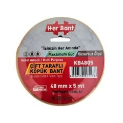 Herbant 48 mm X 5 Metre Çift Taraflı Köpük Bant