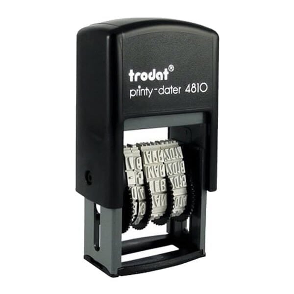 Trodat 4810 Siyah Gövde Mavi KeçeTarih Damgası Boş Kaşe