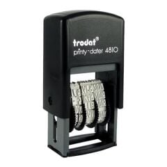 Trodat 4810 Siyah Gövde Mavi KeçeTarih Damgası Boş Kaşe