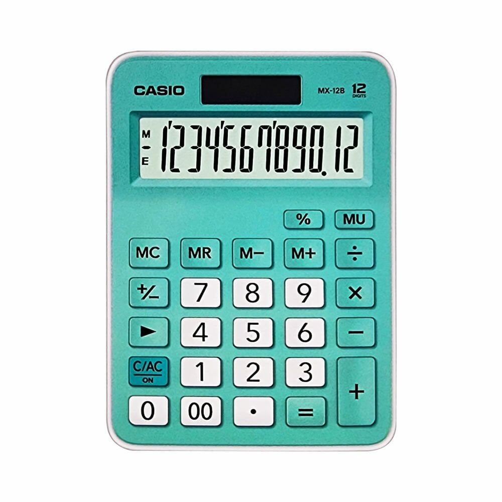 Casio MX-12B-GN Açık Yeşil 12 Hane Masa Üstü Hesap Makinesi