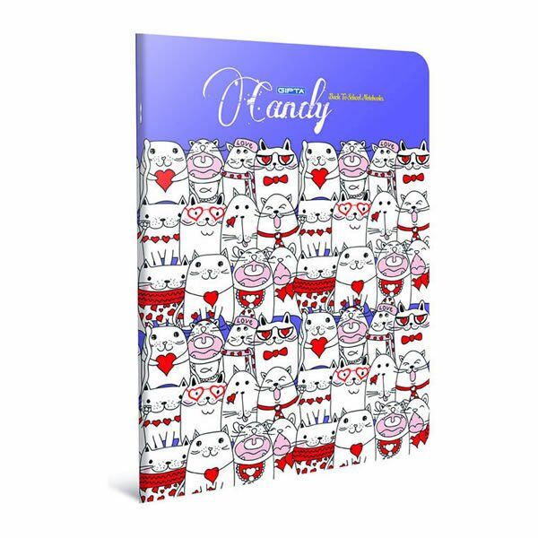 Gıpta Candy A4 100 Yaprak Kareli Tel Dikişli Defter