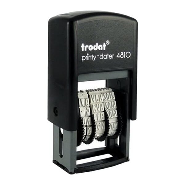 Trodat 4810 Mavi Keçe İngilizce Tarih Damgası Boş Kaşe