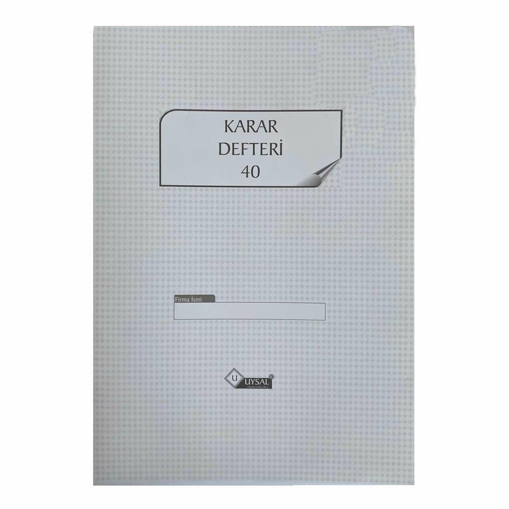Uysal 40 Yaprak Karton Kapak Karar Defteri