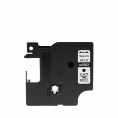 DYMO 45013 D1 12 mmx7 mt  Beyaz Üzerine Siyah Yedek Şerit