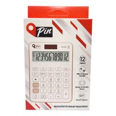 Pin 100G 12 Hane Altın Rengi Masaüstü Hesap Makinesi