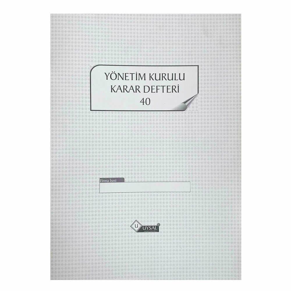 Uysal 40 Yaprak Yönetim Kurulu Karar Defteri