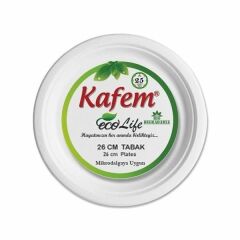 Kafem 0211 26 cm 25 li Mikrodalga Fırına Uygun Karton Tabak