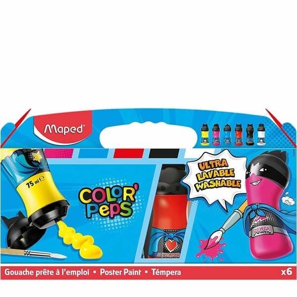 Maped 810010 6x75 ml Karton Kutu Ana Renk Boyalar