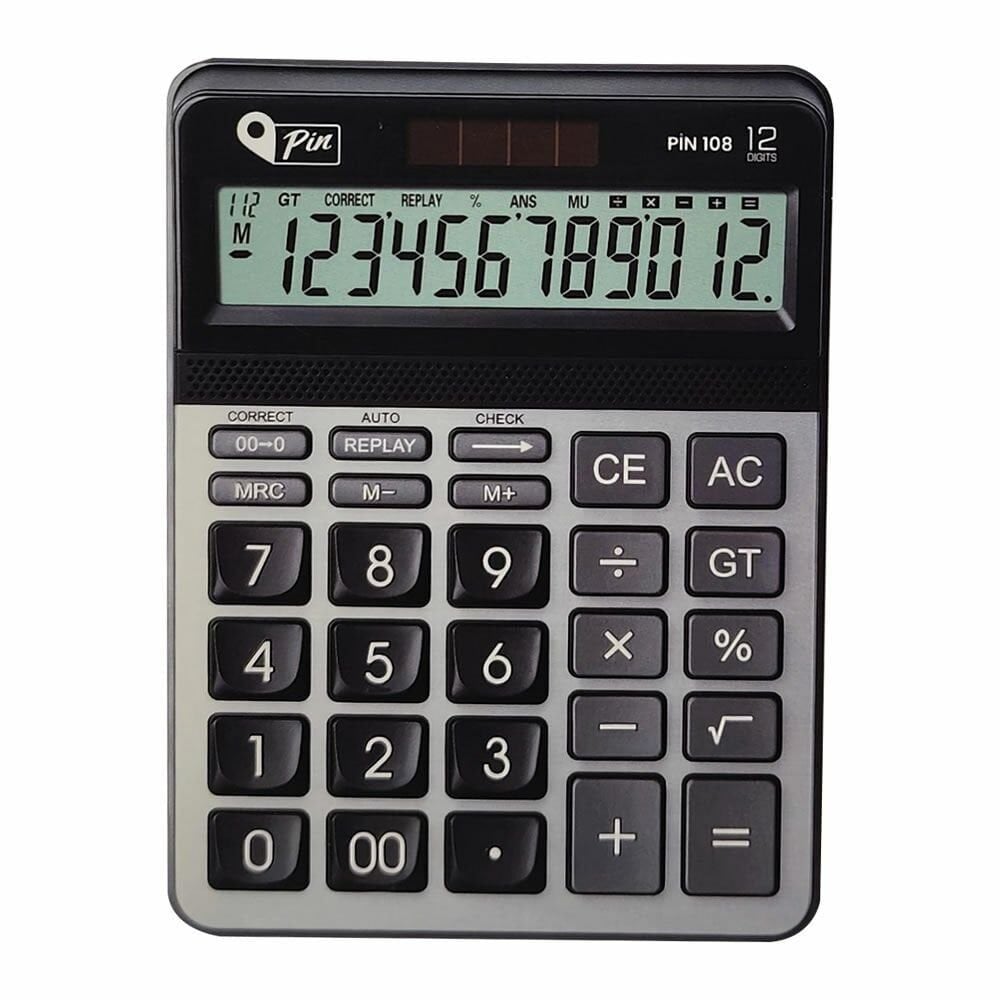 Pin 108 12 Hane Masaüstü Hesap Makinesi