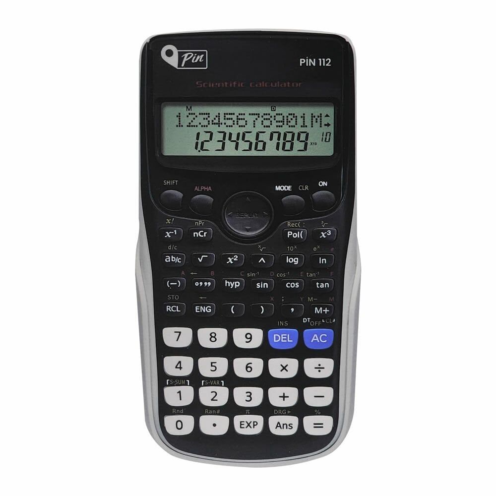 Pin 112 240 Siyah Fonksiyonlu Hesap Makinesi