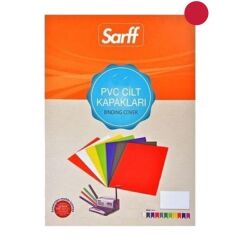 Sarff 15201104 A4 450 Mic 50 li Şeffaf Kırmızı Cilt Kapağı