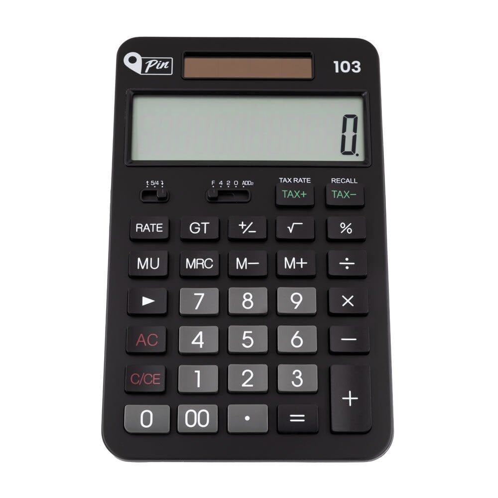 Pin 103 Siyah 12 Haneli Masaüstü Hesap Makinesi