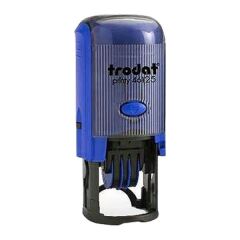 Trodat 46125 Mavi Gövde 25 mm Yuvarlak Küçük Tarih Damgası Boş Kaşe
