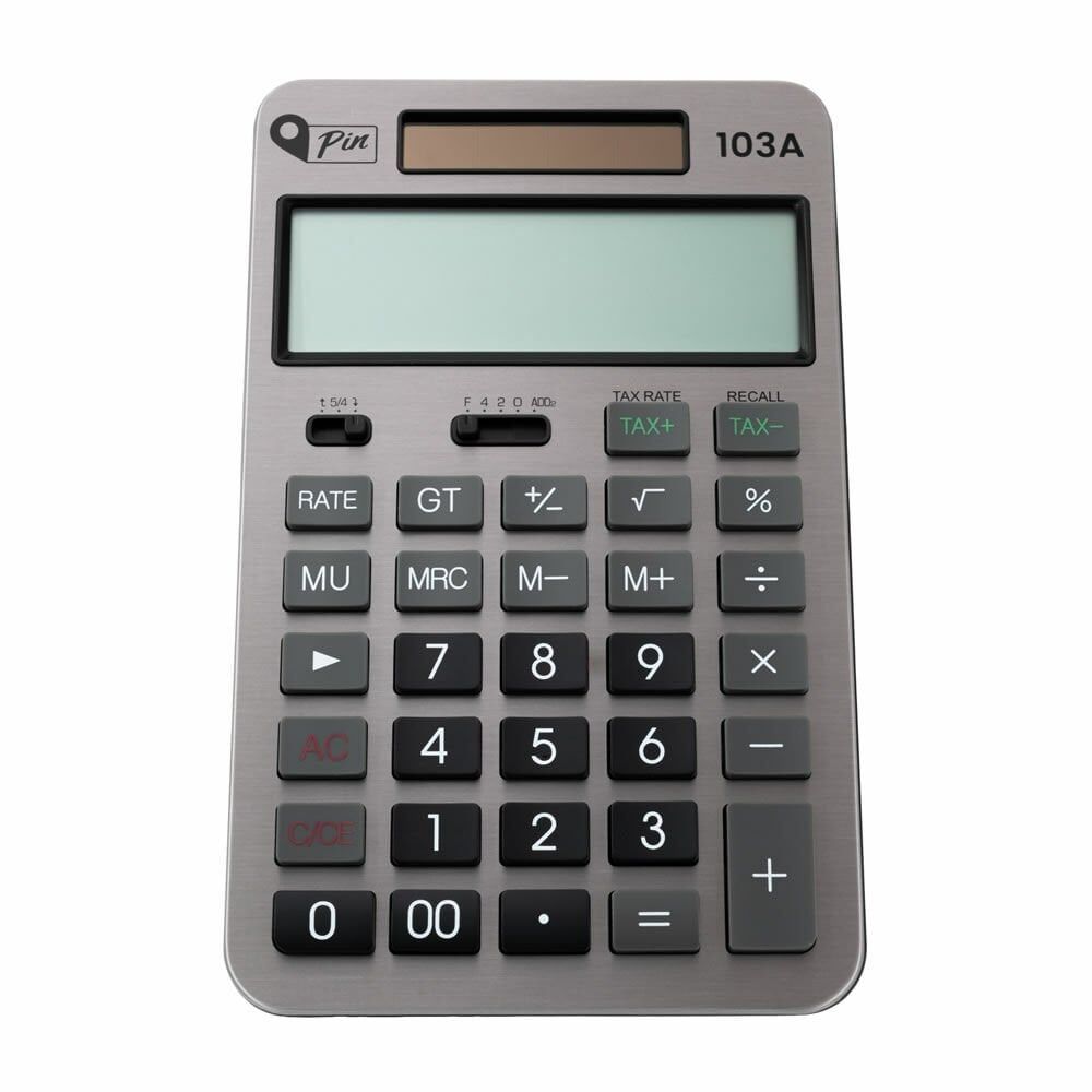 Pin 103A Antrasit 12 Haneli Masaüstü Hesap Makinesi