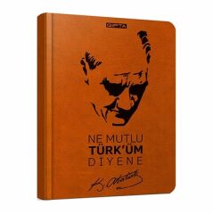 Gıpta Atatürk 13x21 120 Yaprak Çizgili İplik Dikişli Sert Kapaklı Defter