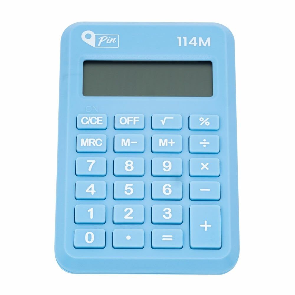 PİN 114 Mavi 8 Haneli Cep Tipi Hesap Makinesi