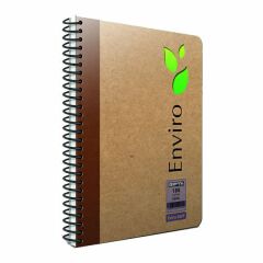 Gıpta Enviro A6 80 Yaprak Çizgili Spiralli Kraft Sert Kapaklı Defter
