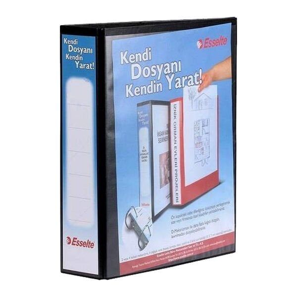 Esselte 46565411595 50 Mm 4D Mekanizmalı Siyah Klasör
