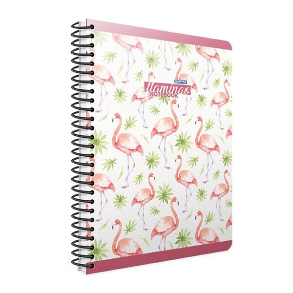 Gıpta Flamingo 17x24 100 Yaprak Çizgili Spiralli Sert Kapaklı Defter