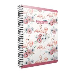 Gıpta Flamingo A4 100 Yaprak Çizgili Spiralli Plastik Kapaklı Defter