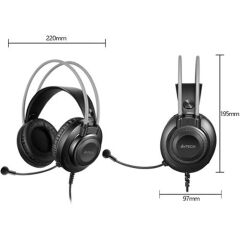 A4 Tech FH-200U Kablolu Gri Usb Mikrofonlu Kulaklık