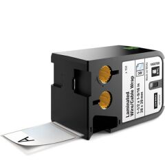 Dymo 1868708 Rhino XTL Lamine 38x39mm Beyaz Üzerine Siyah Şerit
