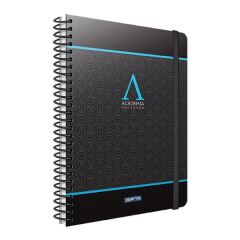 Gıpta Academia 17x24 120 Yaprak Kareli Spiralli Sert Kapaklı Defter