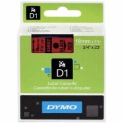 Dymo 1868761 XTL 12mmx7mt Çok Amaçlı Vinil Kırmızı Üzerine Beyaz Şerit