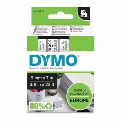 DYMO 40910 D1 9mmx7mt Şeffaf Üzerine Siyah Yedek Şerit