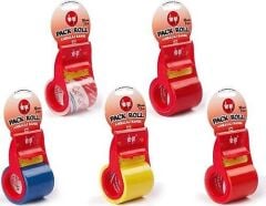 Vege 50mmX15mt Packroll Turuncu Beyaz Kırmızı Bant