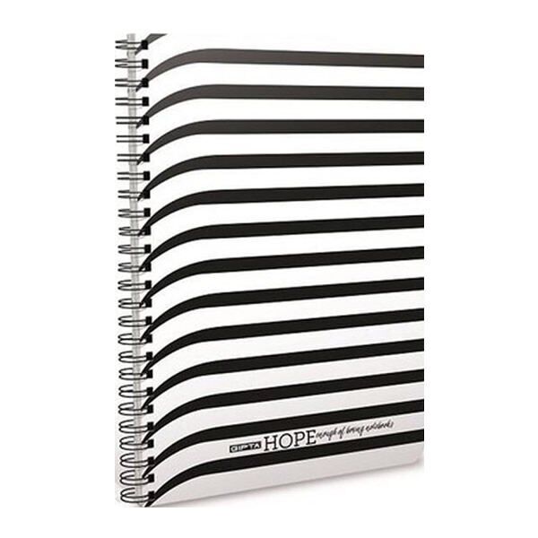 Gıpta Hope 19x26 100 Yaprak Çizgili Spiralli Pp Kapaklı Defter