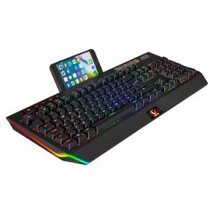 Rampage KB-R105 EXHERO Full RGB Ledli Outemu Blue Switch 5 Makro Tuşlu Standlı Gaming Oyuncu Klavyesi