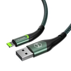 Mcdodo CA-7844 Koyu Yeşil Işıklı Lightning Data Şarj Kablosu