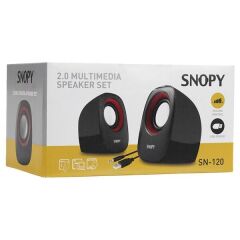 Snopy SN-120 Siyah-Kırmızı Usb Speaker