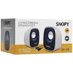 Snopy SN-120 Beyaz-Mavi Usb Speaker
