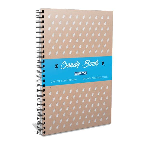 Gıpta Sandy Book A6 80 Yaprak Kareli Spirali Karton Kapaklı Defter