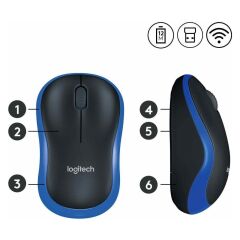 Logitech 910-002236 M185 Mavi Kablosuz Mouse