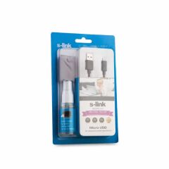 S-Link Slx-375 1 mt Temizlik Spreyi Micro Fiber Micro Usb 3 In 1 Set