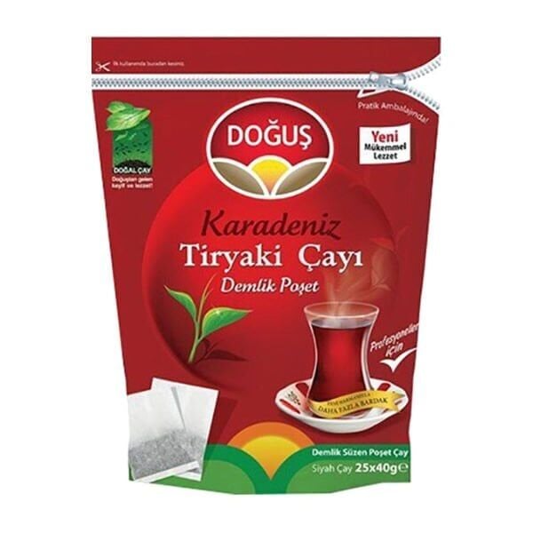 Doğuş 25x40gr Karadeniz Tiryaki Demlik Poşet Çay