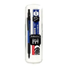 Scrikss 0,7 mm 3 lü Metal Mavi Color Versatil Kalem Set