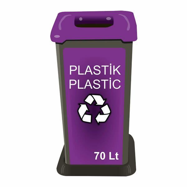 Ofisostim 70 Lt Mor Atık Kumbarası