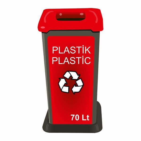 Ofisostim 70 Lt Kırmızı Atık Kumbarası