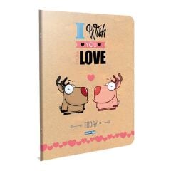 Gıpta Love A5 80 Yaprak Çizgili Tel Dikişli Pp Kapaklı Defter