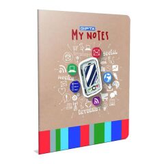 Gıpta X Notes A5 60 Yaprak Kareli Tel Dikişli Plastik Kapaklı Defter